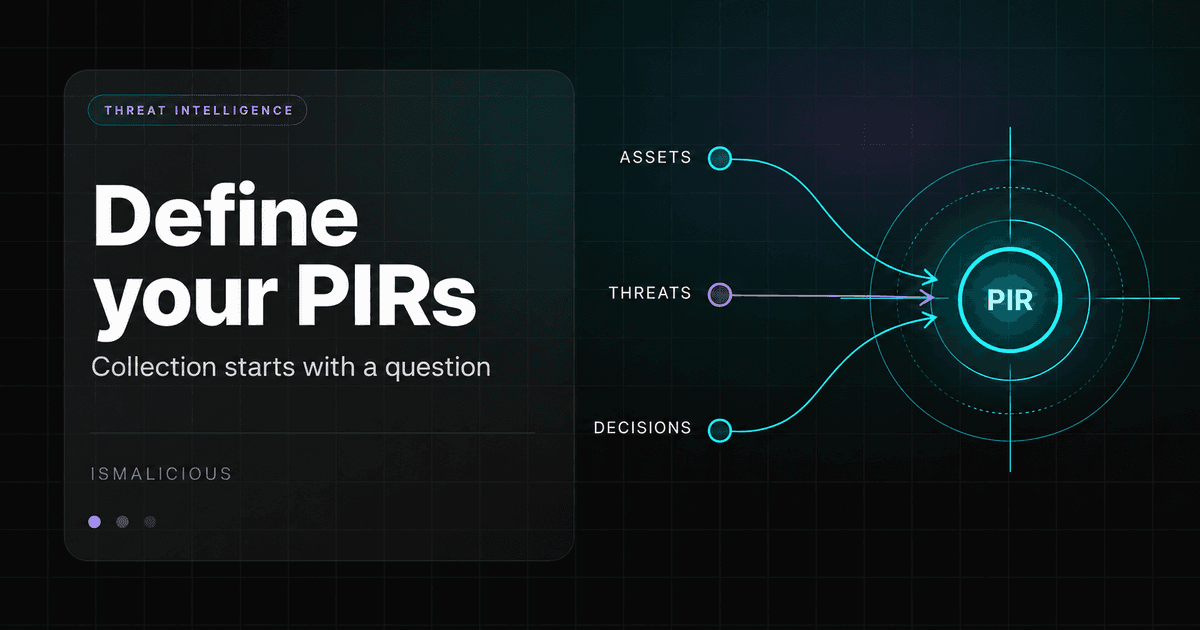 Threat Intelligence PIRs: A Workbook and Collection Plan