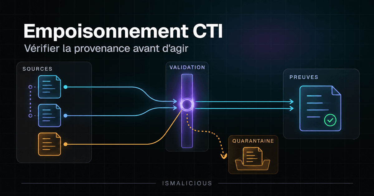 Empoisonnement des flux CTI : protéger la chaîne de preuves