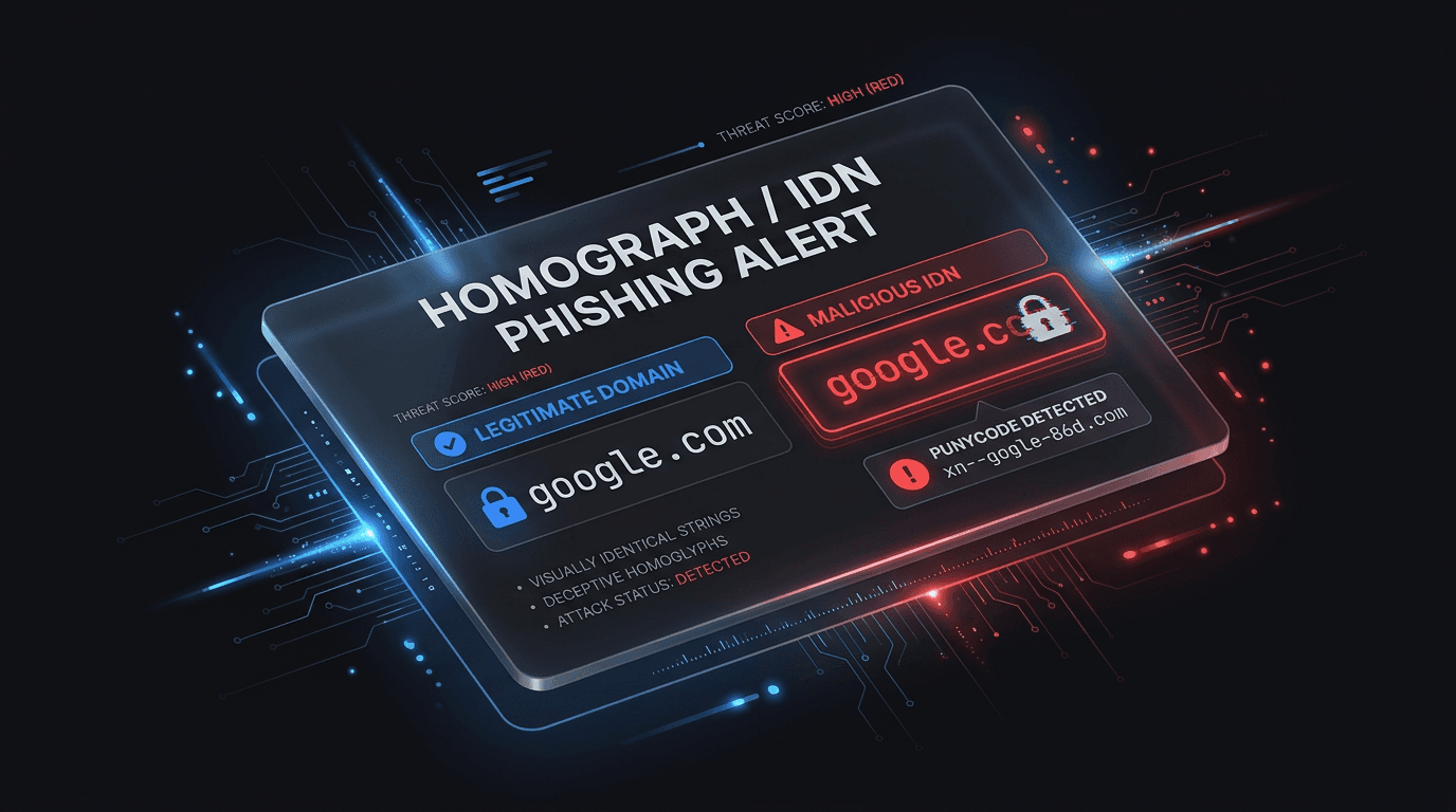 Phishing IDN et homographe : quand le domaine semble correct mais ne l'est pas