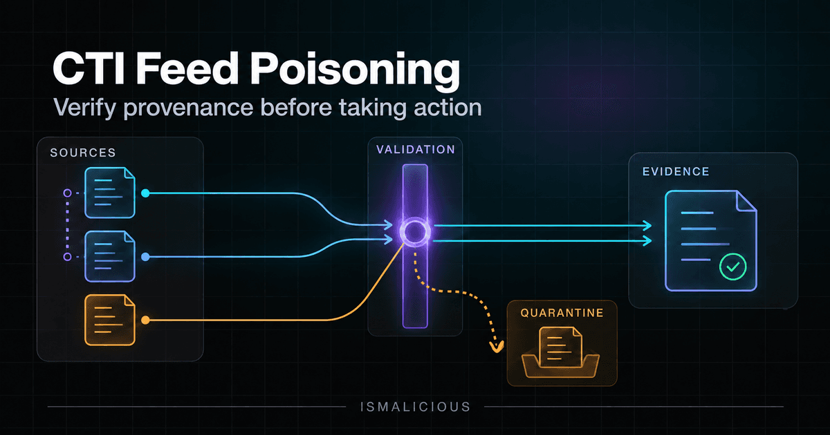 Threat Intelligence Feed Poisoning: Protect Your Evidence