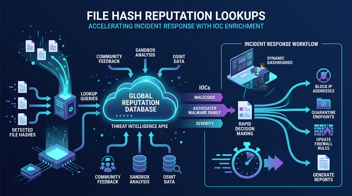Cover Image for File Hash Reputation Lookups: Accelerating Incident Response With IOC Enrichment