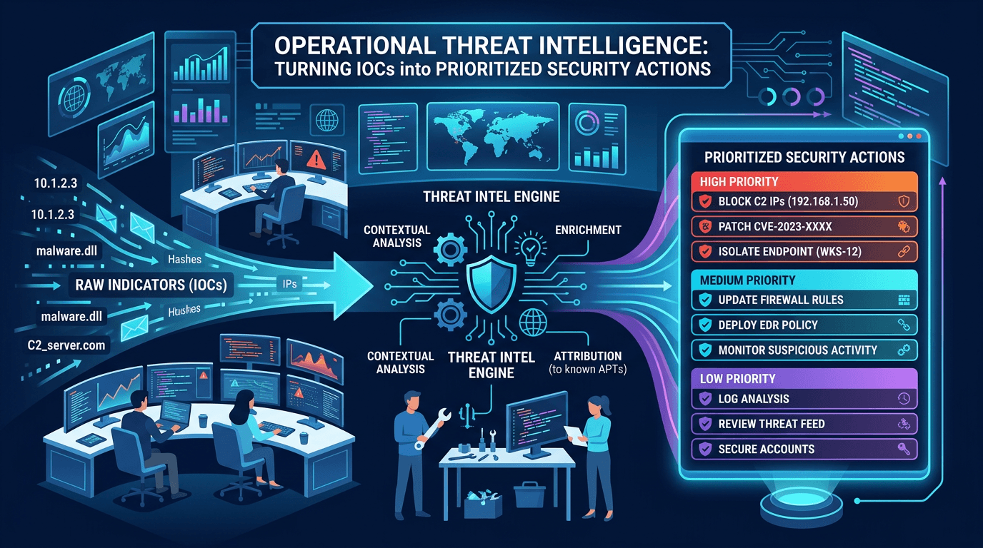 Cover Image for Operational Threat Intelligence: Turning IOCs into Prioritized Security Actions