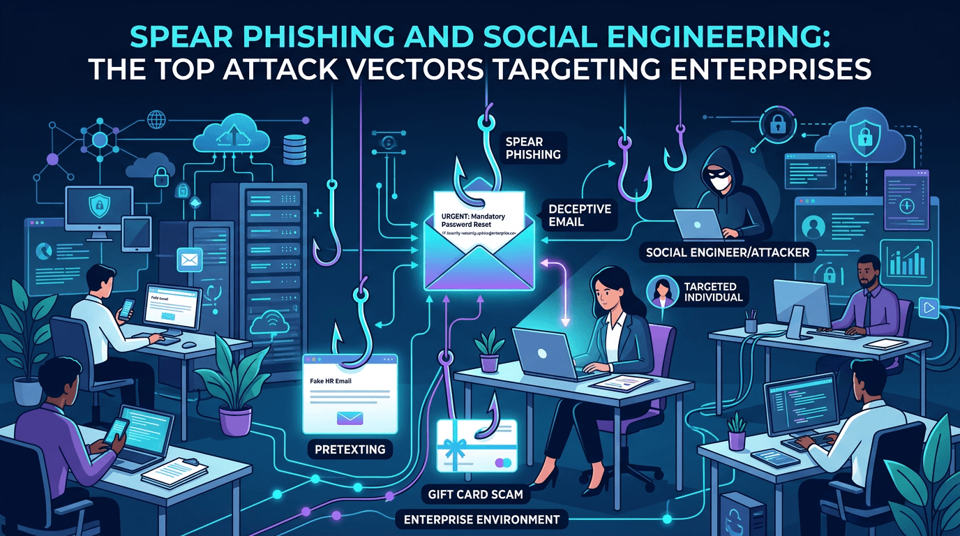 Cover Image for Spear Phishing and Social Engineering: The Top Attack Vectors Targeting Enterprises in 2026