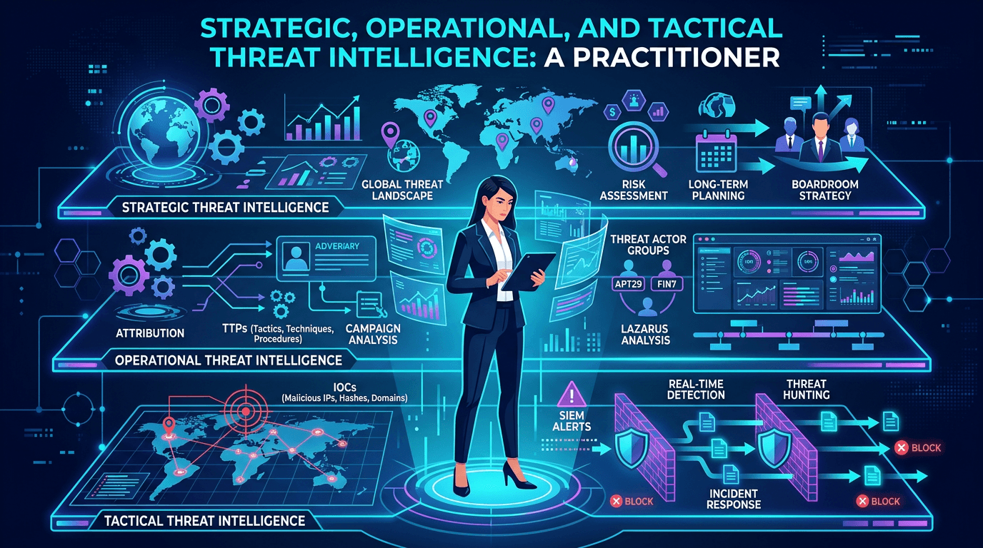Strategic, Operational, and Tactical Threat Intelligence: A Practitioner's Framework for 2026